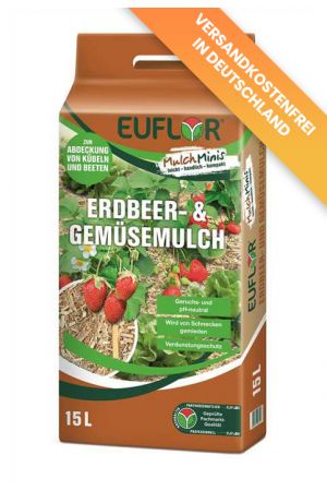 Euflor Mulch Mini Erdbeer- und Gemüsemulch 15 Liter Sack