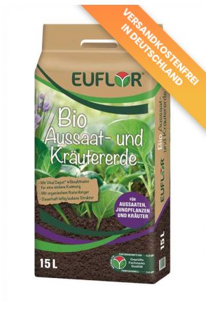 Euflor Bio Aussaat- und Kräutererde 15 Liter Tragebeutel