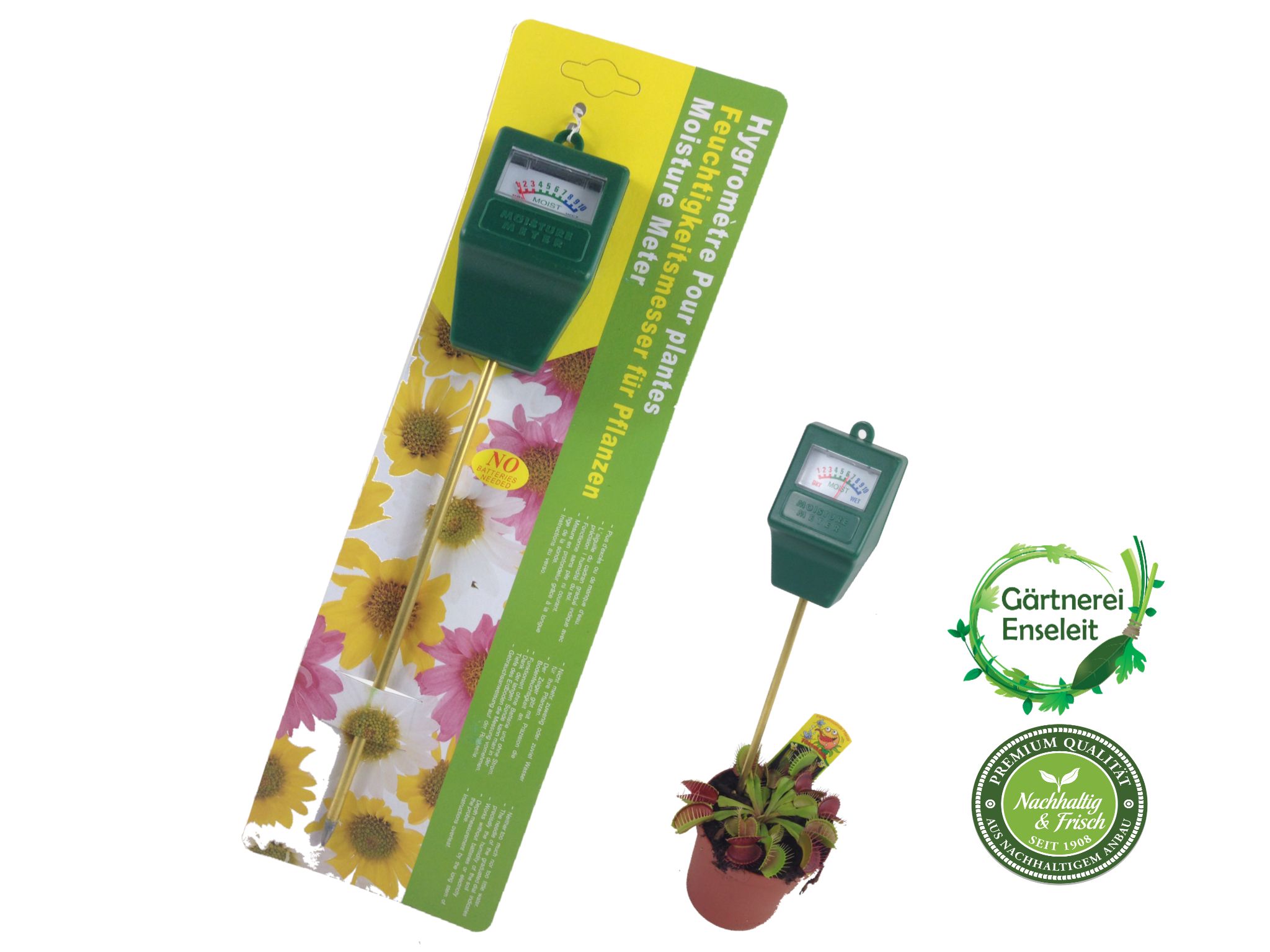 Feuchtigkeitsmesser,Bodenfeuchte OHNE Batterien,Bodensensor,Feuchtigkeit  messen
